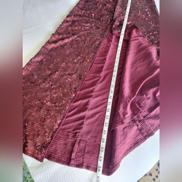 Bcbg maxazria sequins front slit v neck gown dress - Picture 15 of 16